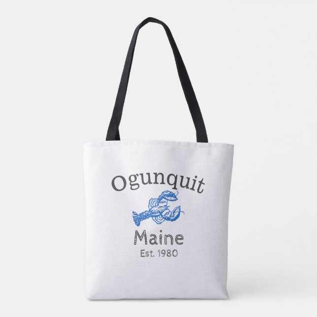 Ogunquit Maine Lobster Tote Bag (Back)