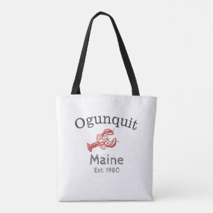 Ogunquit Maine Lobster Tote Bag, Red
