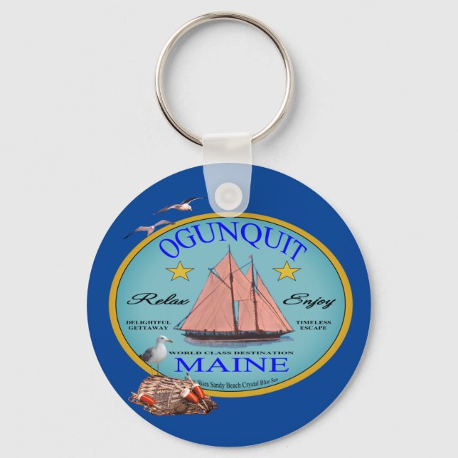 Ogunquit Maine   T-Shirt Keychain (Front)