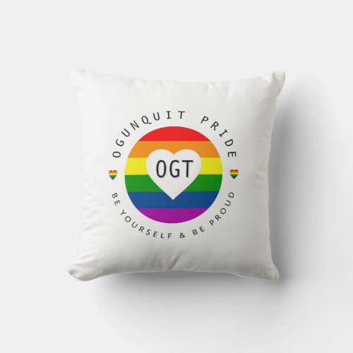 Ogunquit Pride Throw Pillow