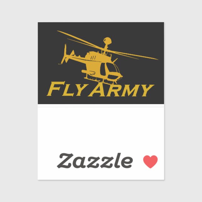 OH58 Kiowa Warrior Fly Army Sticker (Sheet)