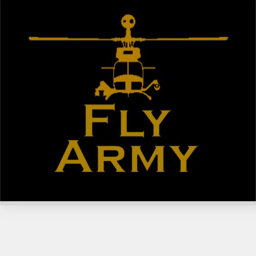 OH58D Frontal View Fly Army Sticker 