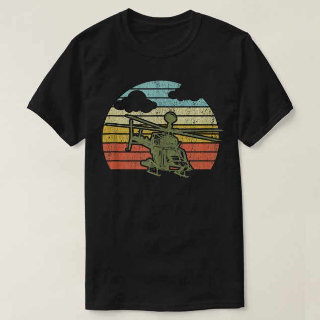 OH58D Kiowa Warrior Helicopter Pilot Veteran USA F T-Shirt (Design Front)