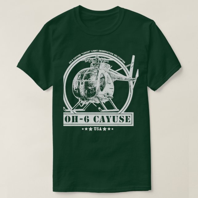 OH6 Loach Cayuse Helicopter  (2)  T-Shirt (Design Front)