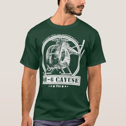OH6 Loach Cayuse Helicopter  T_Shirt