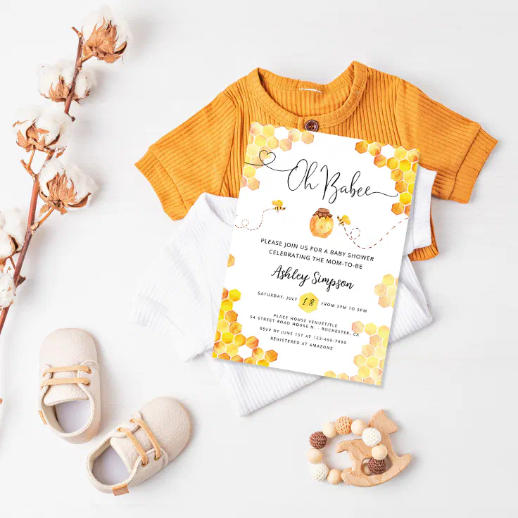 Oh Babee Baby Shower Invitation Zazzle