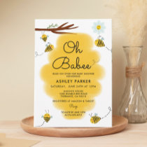 Oh Babee Bee Theme Baby Shower Invitation