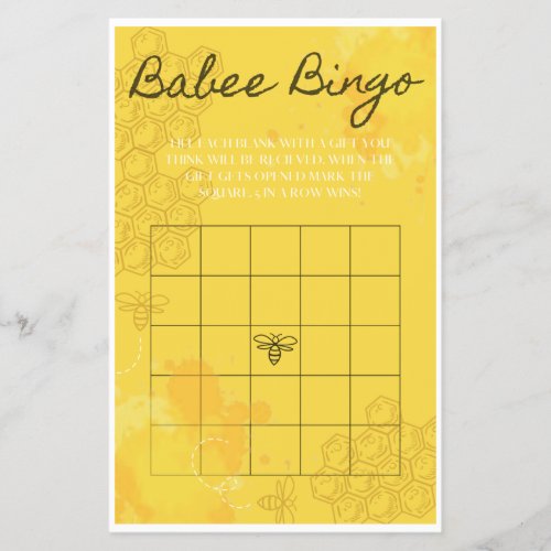 Oh Babee Bingo Flyer