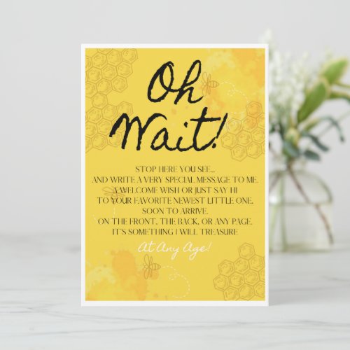 Oh Babee Book Guest Book Table Card