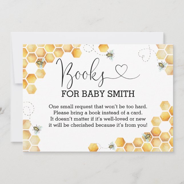 Oh Babee Books for Baby Shower Enclosure Card (Front)