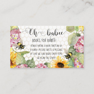 Oh Babee Bumblebee Sunflower Girl Books for Baby B Business Card