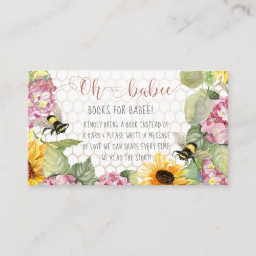 Oh Babee Bumblebee Sunflower Girl Books for Baby Business Card