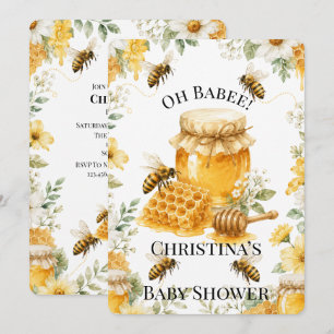 Oh Babee Gender Neutral Baby Shower Invitation