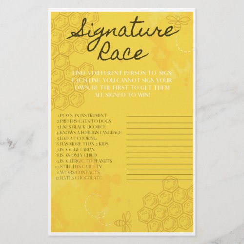 Oh Babee Signature Race Game Flyer