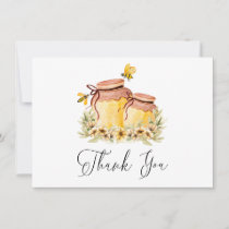 Oh Babee Watercolor Bee Flat Thank You Card