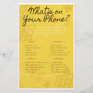 Oh Babee What's On Your Phone Game Flyer