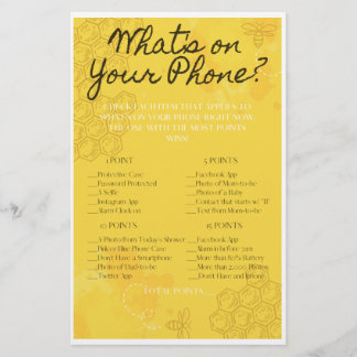 Oh Babee What's On Your Phone Game Flyer