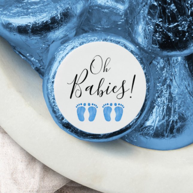 Oh Babies Blue Feet Baby Shower  Hershey®'s Kisses® (Creator Uploaded)