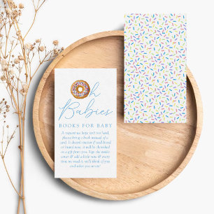 Oh Babies Donut Sprinkle Baby Shower Book Request  Enclosure Card