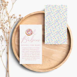 Oh Babies Donut Sprinkle Baby Shower Book Request Enclosure Card