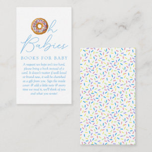 Oh Babies Donut Sprinkle Baby Shower Book Request Enclosure Card