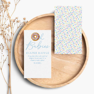 Oh Babies Donut Sprinkle Baby Shower Diaper Raffle Enclosure Card