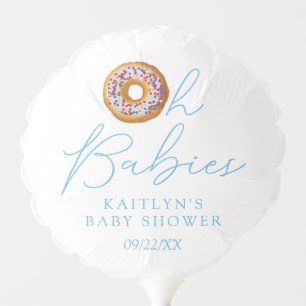 Oh Babies Donut Sprinkle Twin Boys Baby Shower Balloon