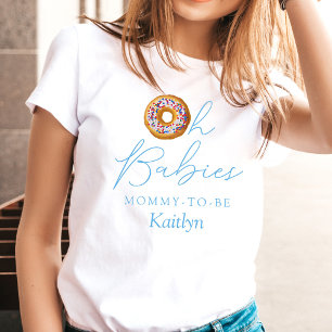 Oh Babies Donut Sprinkle Twin Boys Baby Shower T-Shirt