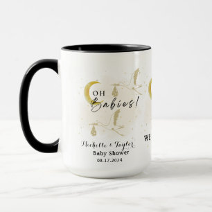 Oh Babies! Neutral Twin Storks Baby Shower Mug