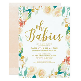 Twins Baby Shower Invitations Zazzle