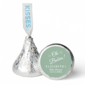 Oh Babies Sage Green Twin Baby Shower  Hershey®'s Kisses®