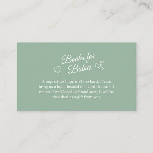 Oh Babies Sage Green Twin Shower Books for Babies