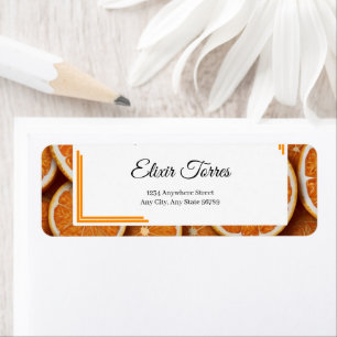 Oh Baby A Little Cutie Orange Citrus Baby Shower Label
