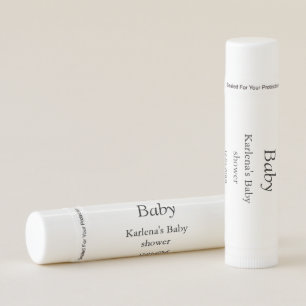 Oh baby add name baby shower date simple minimal t lip balm