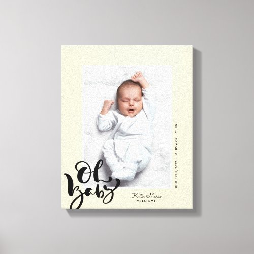 OH BABY Add Your Baby Photo Canvas Print