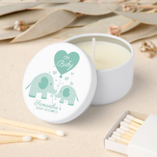 Oh Baby Adorable Elephant Baby Shower Favor Mini Candle Favors