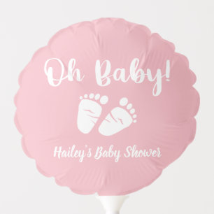 Oh Baby Baby Girl Shower  Balloon