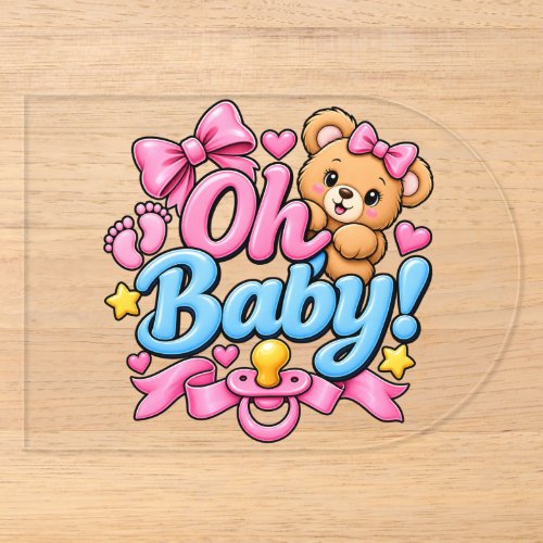 Oh Baby! Baby Shower Celebration Design Acrylic Invitations