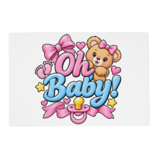Oh Baby! Baby Shower Celebration Design Placemat