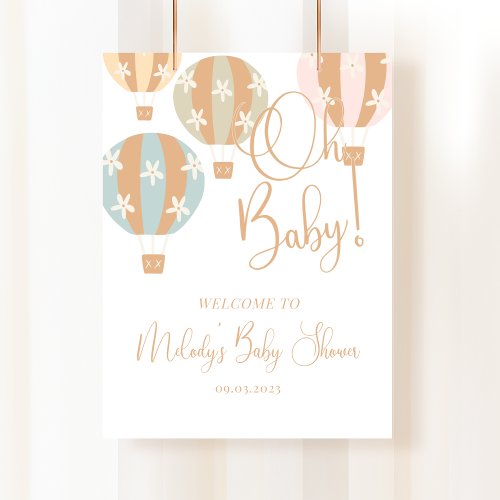 Oh Baby Baby Shower Gender Neutral Mom to Be  Poster