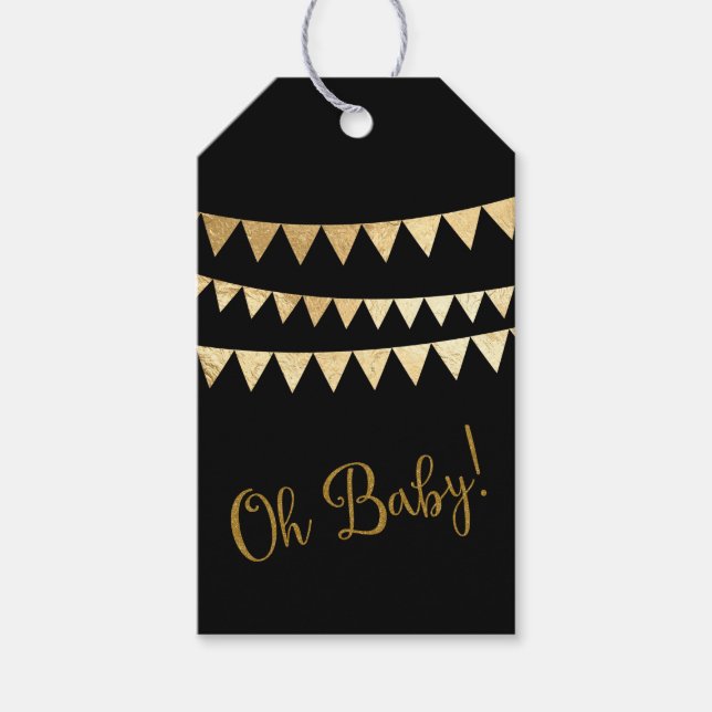 Oh Baby Baby Shower Gift Tags (Front)