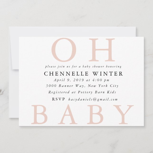 Oh Baby | Baby Shower Invitation (Front)