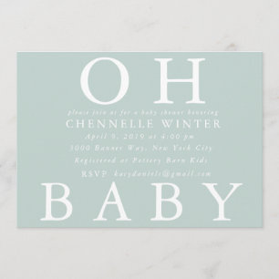 Oh Baby Baby Shower Invitation