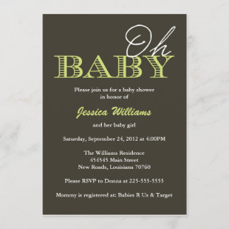 Oh Baby | Baby Shower Invitation