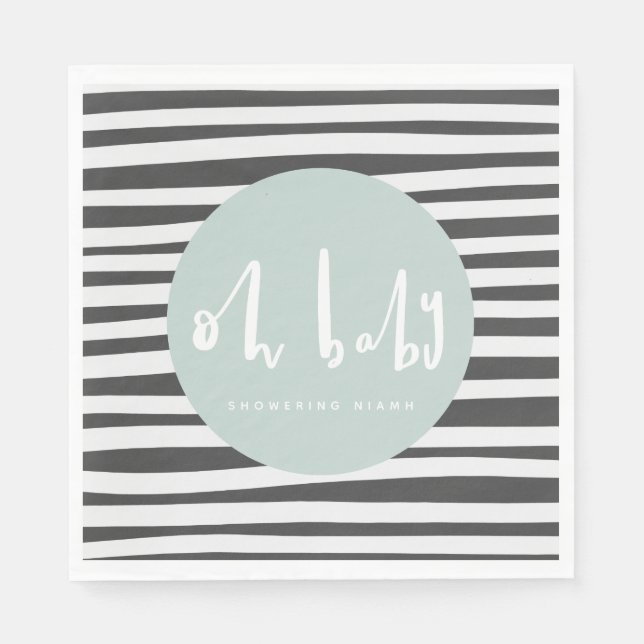 Oh Baby, baby shower Napkins (Front)