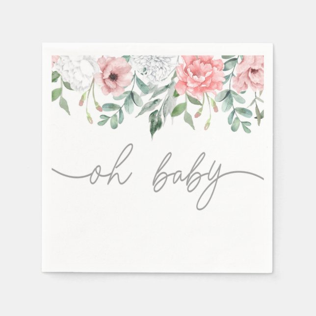 OH BABY, BABY SHOWER PARTY SUPPLIES NAPKINS (Front)