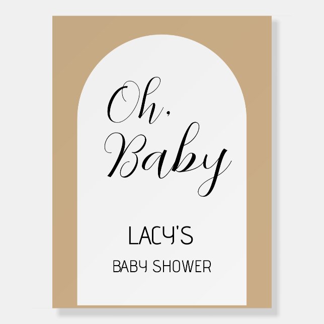 Oh Baby - Baby Shower Welcome Board (Front)
