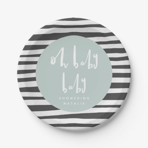 OH baby baby twin baby shower paper plates