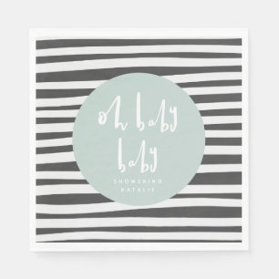 Oh baby baby twin baby shower party napkins