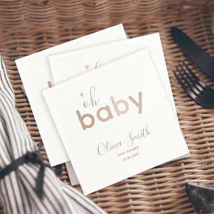 Oh Baby Beige Neutral Napkins